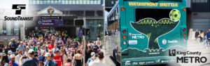 Cầu Sound Transit nối đến sân vận động và tuyến xe buýt đưa đón của King County Metro.